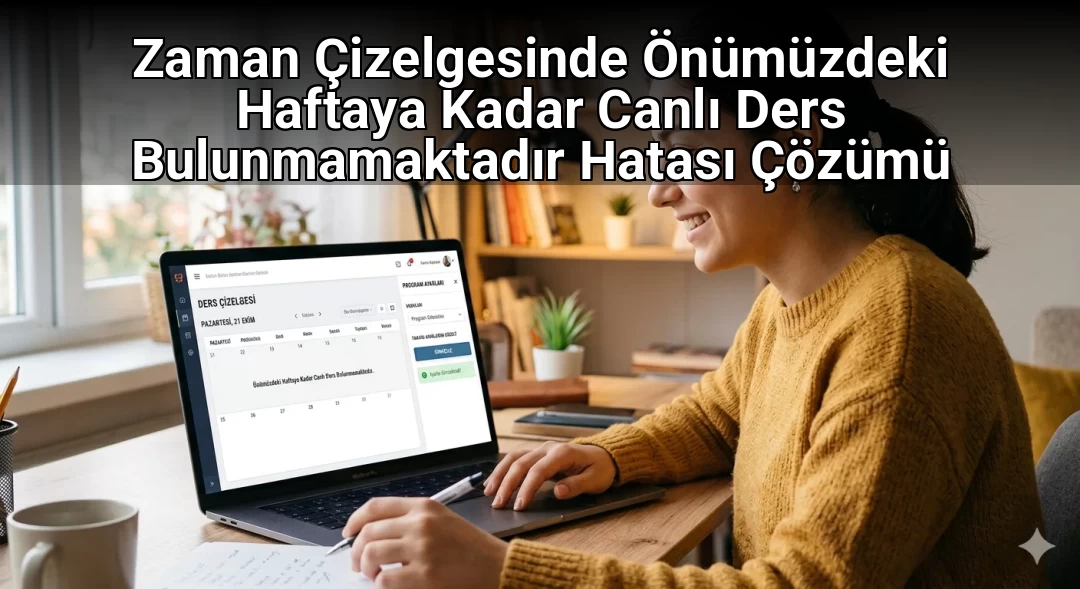 Zaman Çizelgesinde Önümüzdeki Haftaya Kadar Canlı Ders Bulunmamaktadır Hatası Çözümü